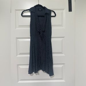 Mini polka dot dress low cut